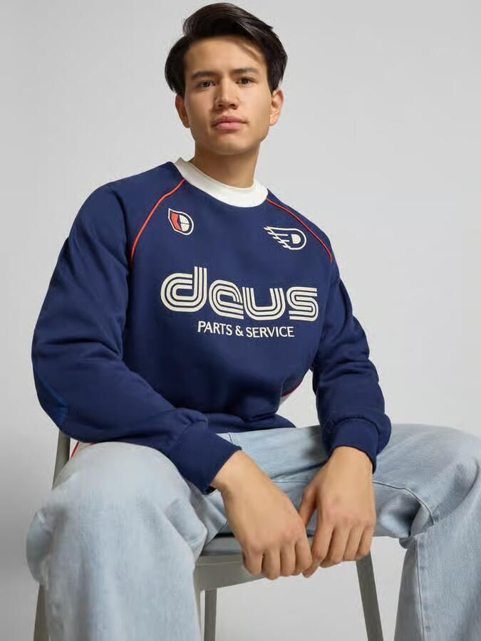 DEUS EX MACHINA Sweatshirt met labelprint model 'POWER SHIFT CREW' - Foto 2