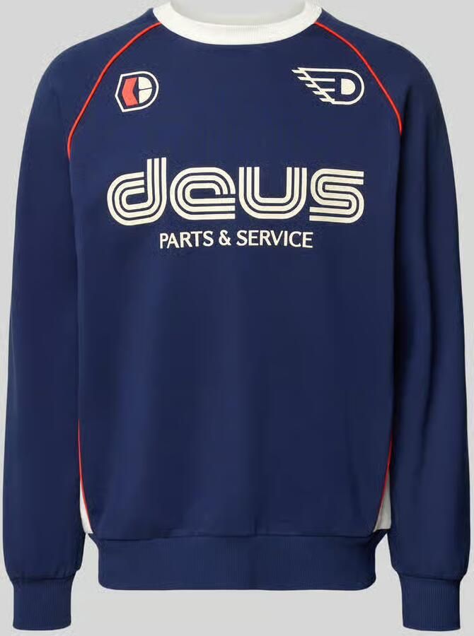 DEUS EX MACHINA Sweatshirt met labelprint model 'POWER SHIFT CREW'