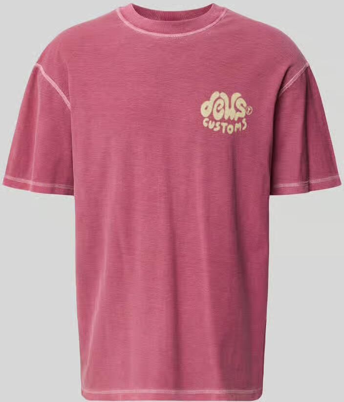 DEUS EX MACHINA T-shirt met labelprint en ronde hals