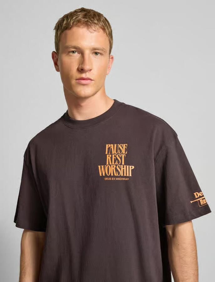 DEUS EX MACHINA T-shirt met statementprint en ronde hals - Foto 2