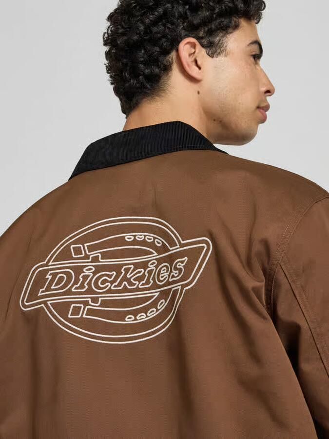 Dickies Jack met platte kraag en labeldetail