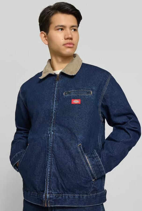 Dickies jeansjack met labeldetail en ritssluiting