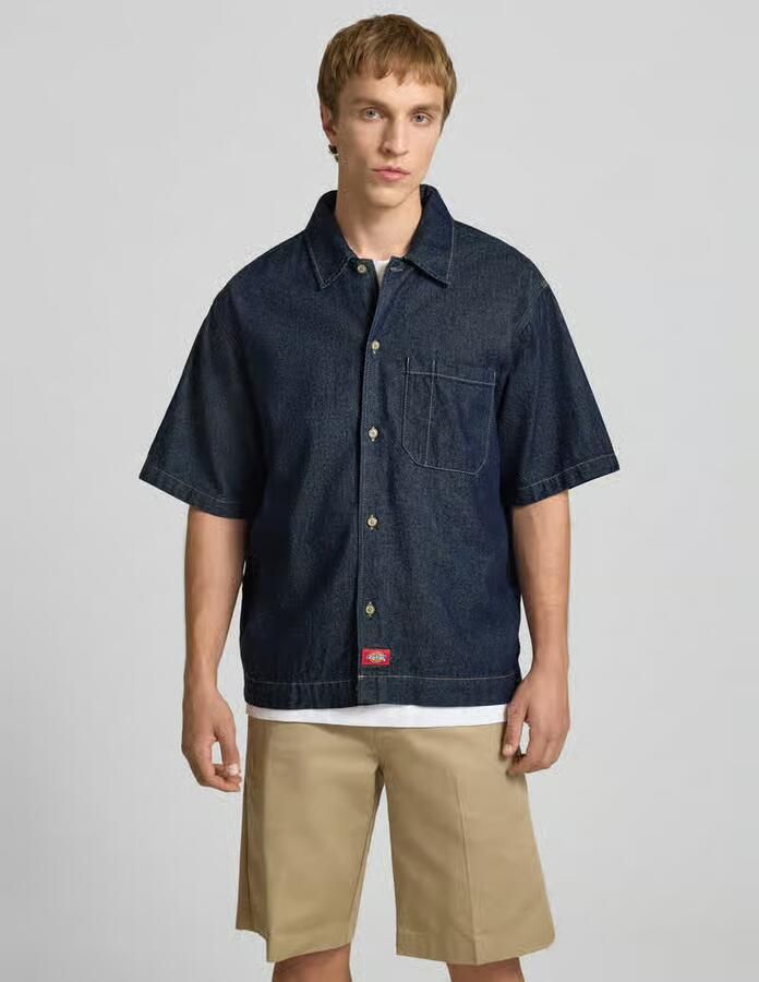 Dickies relaxed fit jeanshemd met borstzak - Foto 4