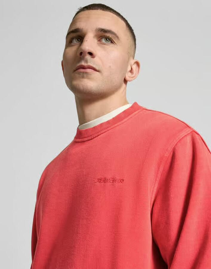 Dickies sweatshirt met labelstitching en ronde hals