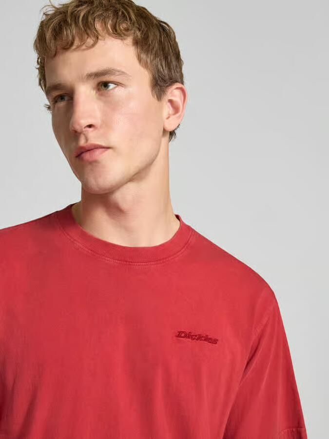Dickies T-shirt met ronde hals en labelstitching