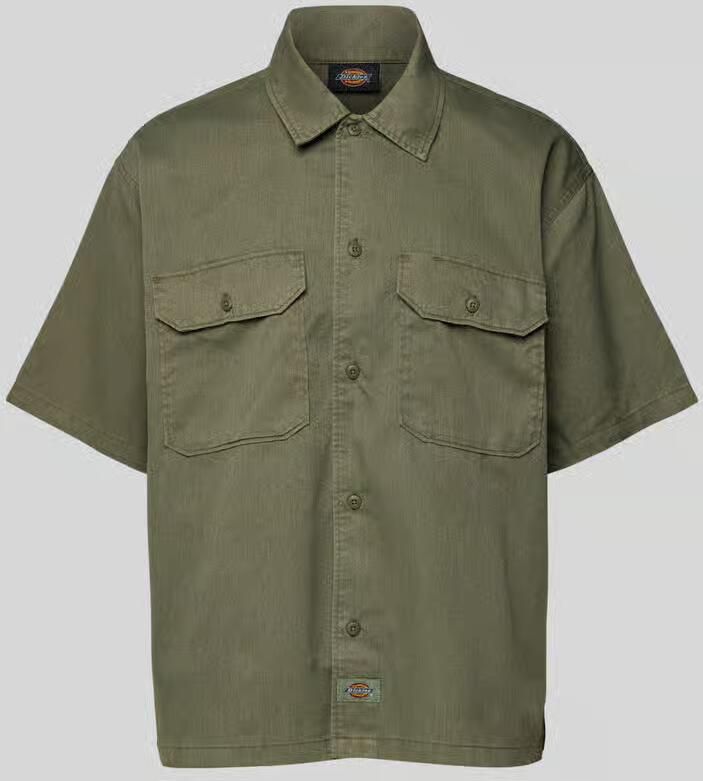 Dickies Overhemd Lange Mouw UNIONVILLE WORK SHIRT DK0A4Z7Q-MGR1 MILITARE - Foto 2