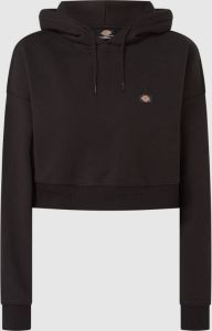 Dickies Zwarte trui met capuchon en logo patch Zwart Dames