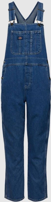Dickies Tuinbroek in denim-look met labelpatch model 'CLASSIC DENIM BIB'