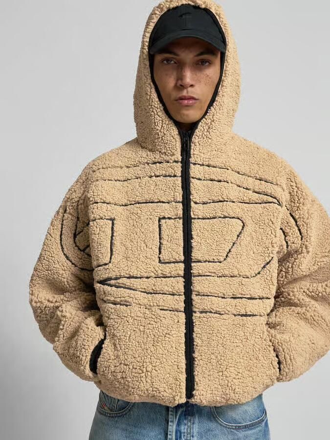Diesel Gebreid jack met capuchon
