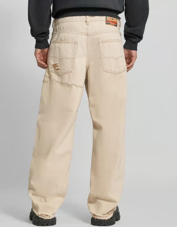 Diesel High waist baggy jeans met destroyed-details - Foto 2