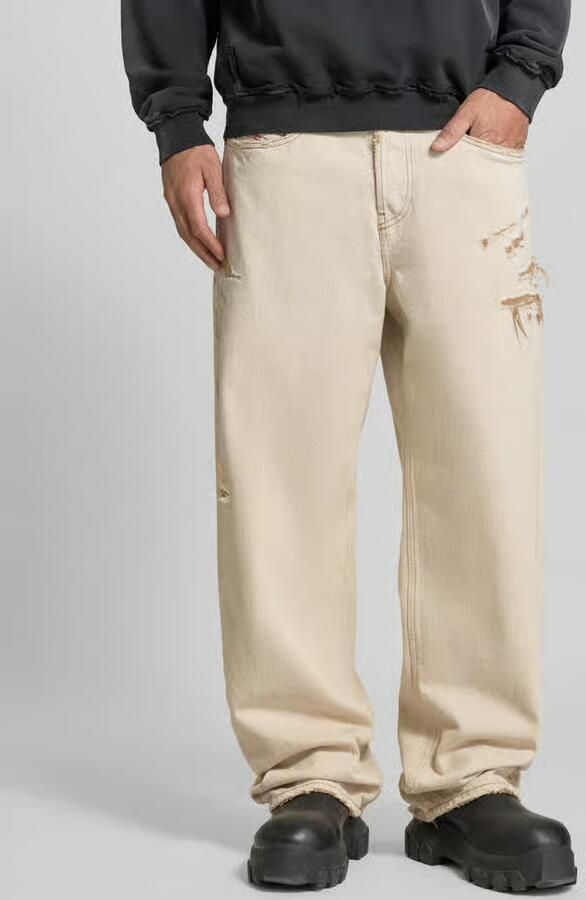 Diesel High waist baggy jeans met destroyed-details - Foto 3