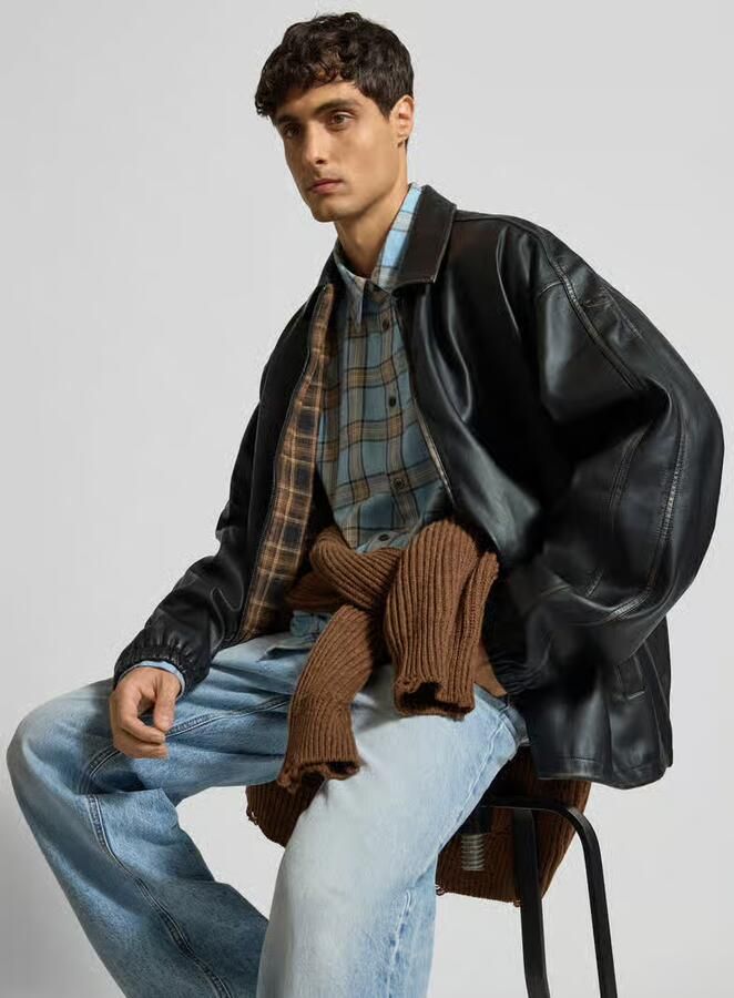 Diesel Jas in leerlook