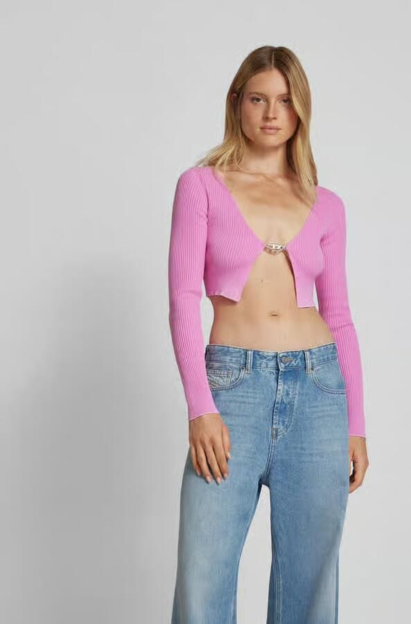 Diesel Kort cardigan met labeldetail - Foto 3