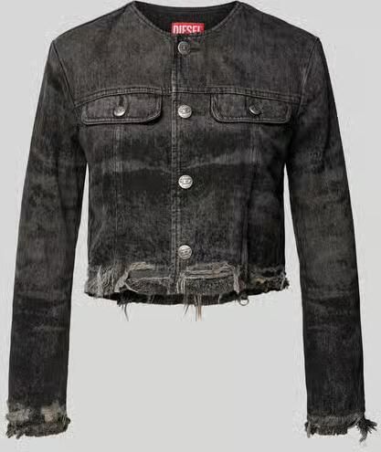 Diesel Kort jeansjack met borstzakken - Foto 2