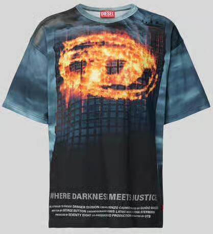 Diesel oversized t-shirt van puur katoen - Foto 2