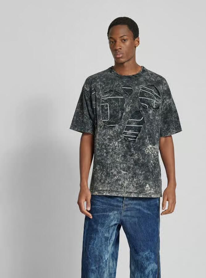 Diesel oversized t-shirt van puur katoen - Foto 2