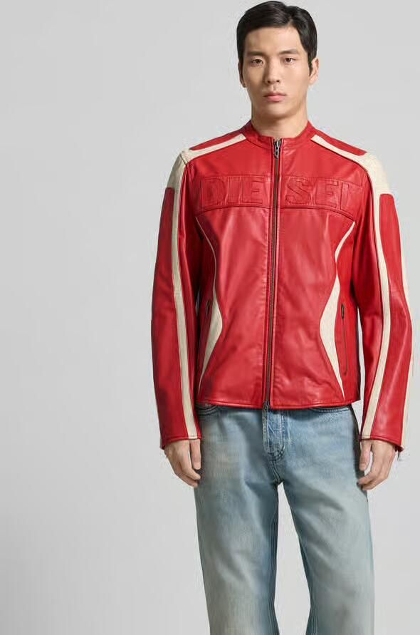 Diesel Regular Fit jas in lederlook - Foto 3