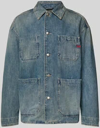 Diesel Regular fit jeansjack met platte kraag - Foto 2