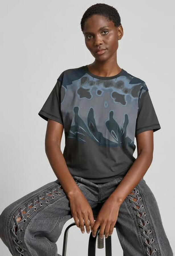 Diesel Regular fit T-shirt met motiefprint