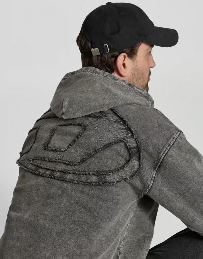 Diesel Relaxed fit hoodie in denim-look