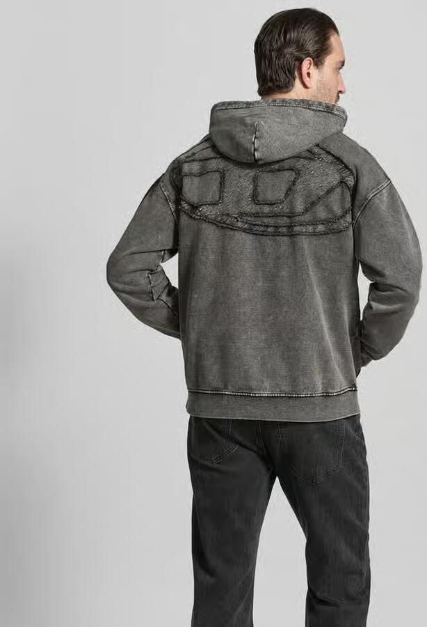 Diesel Relaxed fit hoodie in denim-look
