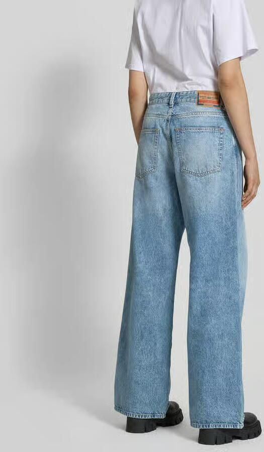 Diesel relaxed fit jeans met contrasterende stiksels