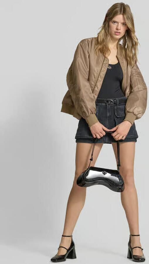 Diesel Zwarte schoudertas met ovaal D-logo Black Dames - Foto 12