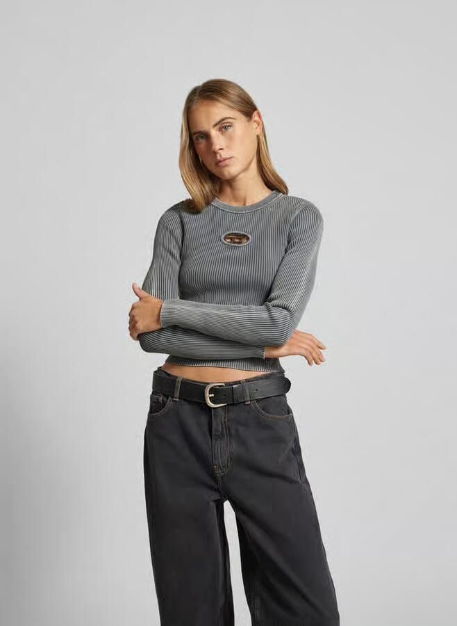 Diesel shirt met lange mouwen met labeldetail - Foto 2