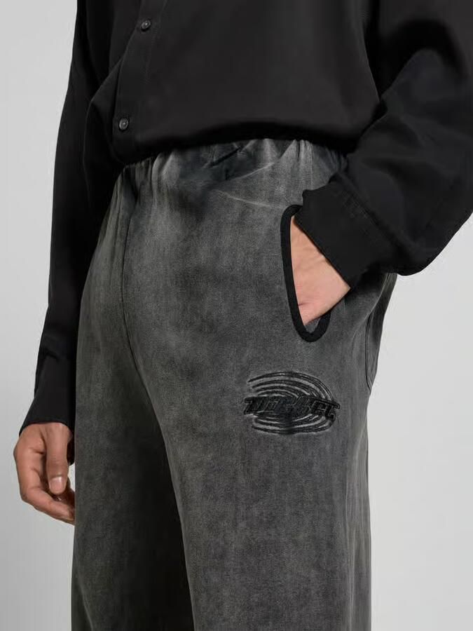 Diesel Stoffen broek met labelstitching