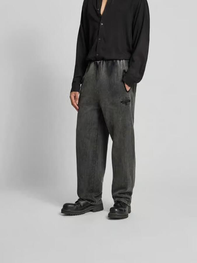 Diesel Stoffen broek met labelstitching - Foto 3