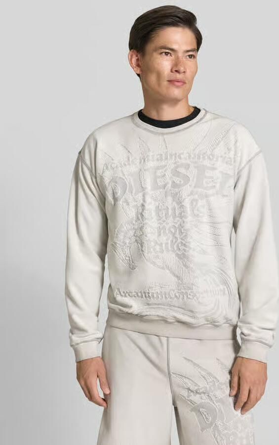 Diesel Sweatshirt met jacquard logodetail - Foto 3