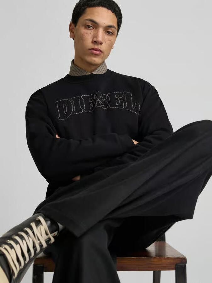 Diesel sweatshirt met labelstitching
