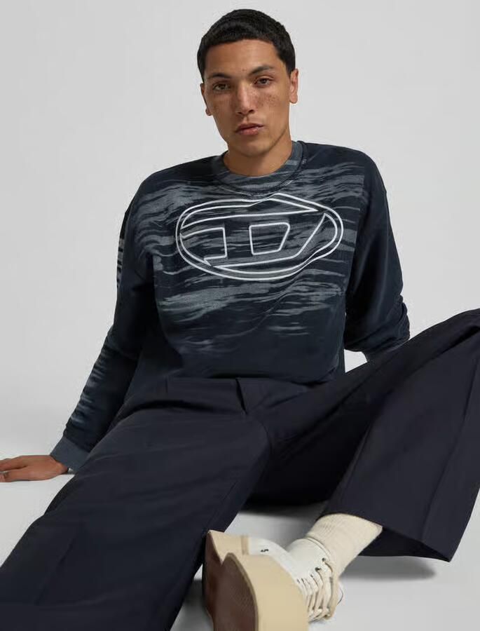 Diesel Sweatshirt met ribboorden