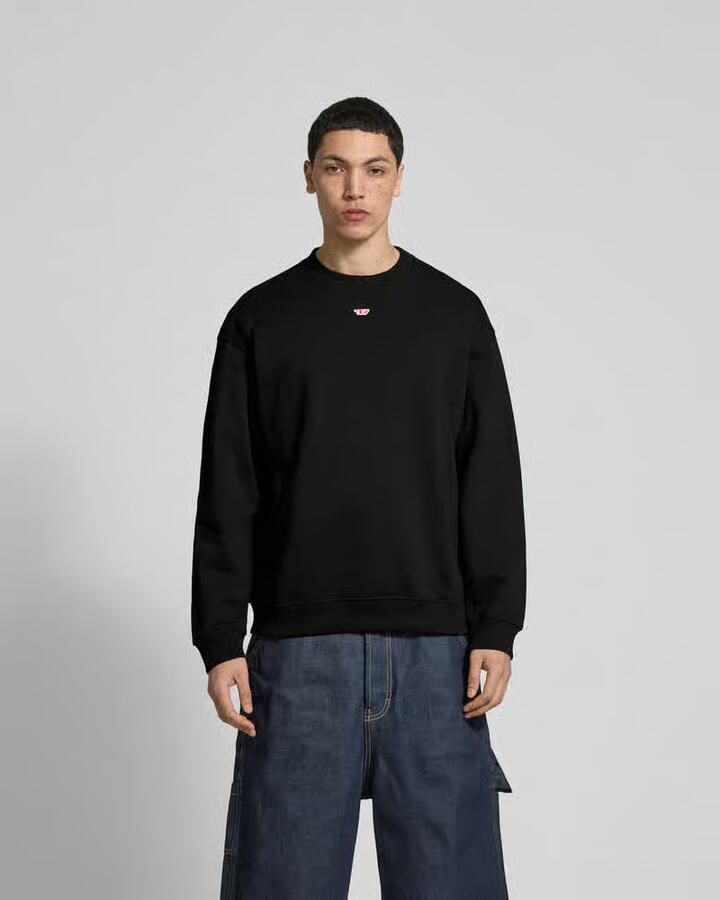 Diesel Sweatshirt met ribboorden - Foto 3