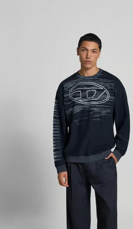 Diesel Sweatshirt met ribboorden - Foto 3