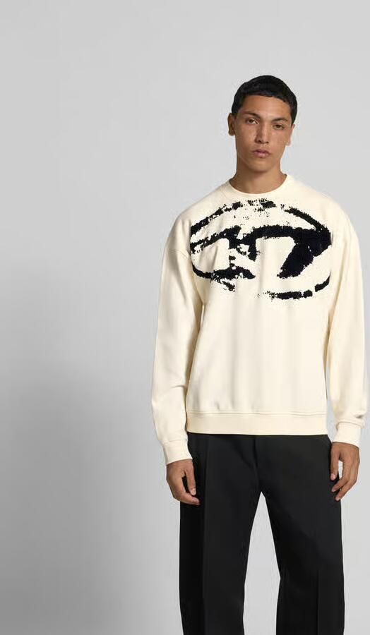 Diesel Sweatshirt met ribboorden - Foto 2