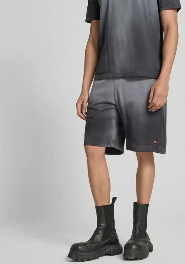 Diesel Sweatshorts met elastische band - Foto 3