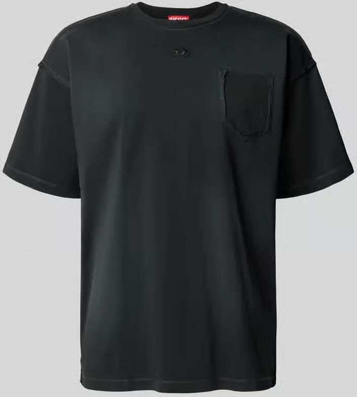 Diesel T-shirt met borstzak model 'T-POCK' - Foto 2