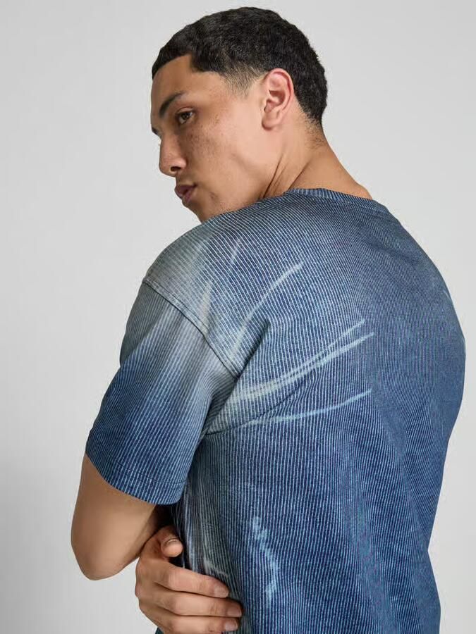 Diesel T-shirt met geribde ronde hals