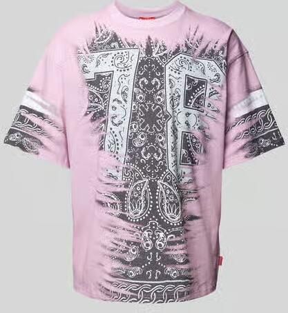 Diesel T-shirt met geribde ronde hals - Foto 2