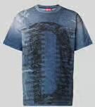 Diesel T-shirt met geribde ronde hals