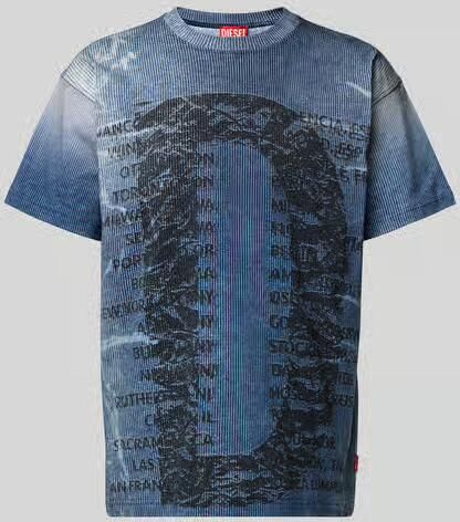 Diesel T-shirt met geribde ronde hals - Foto 2