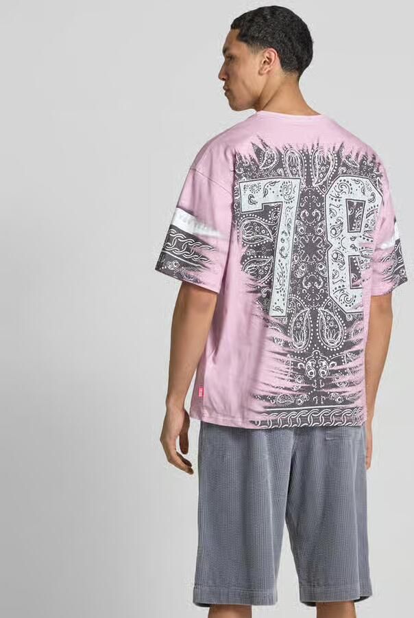 Diesel T-shirt met geribde ronde hals - Foto 3