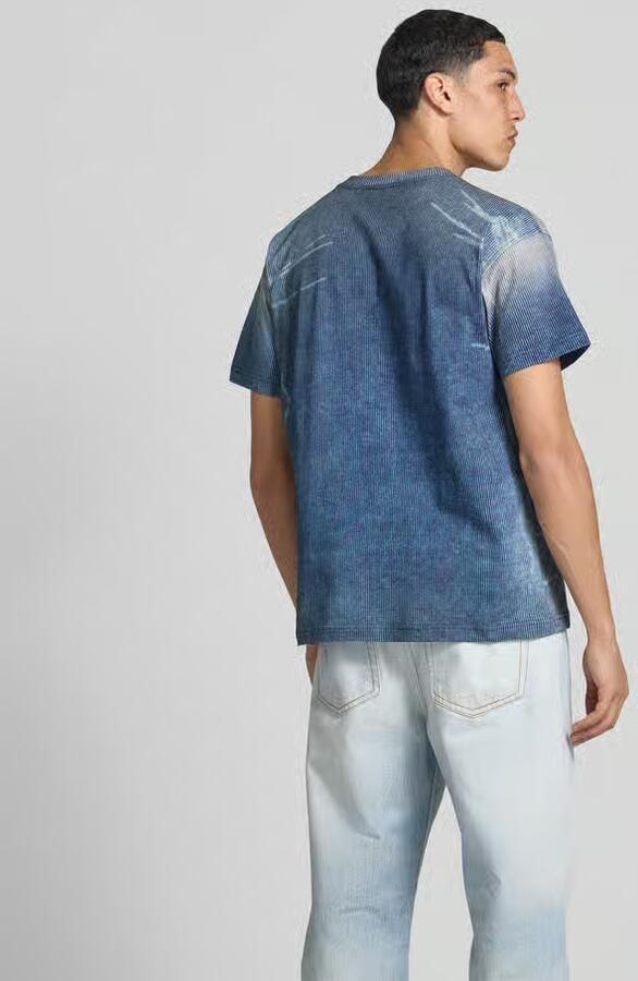 Diesel T-shirt met geribde ronde hals - Foto 3