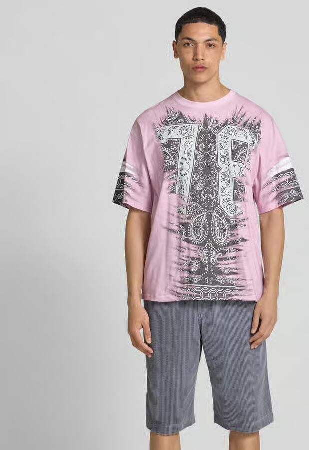 Diesel T-shirt met geribde ronde hals - Foto 2
