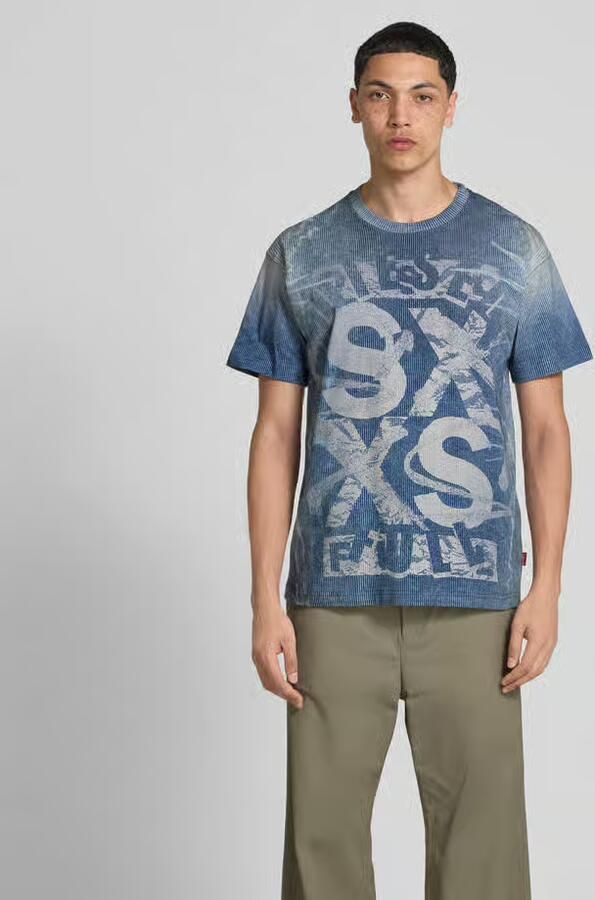 Diesel T-shirt met geribde ronde hals - Foto 2