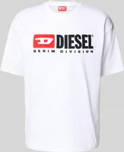 Diesel Witte Katoenen T-shirt met Ronde Hals White Heren - Foto 5