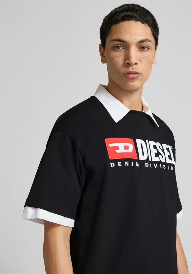 Diesel Zwarte T-shirts en Polos Black Heren