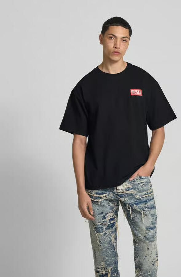 Diesel T-shirt met labelstitching - Foto 2