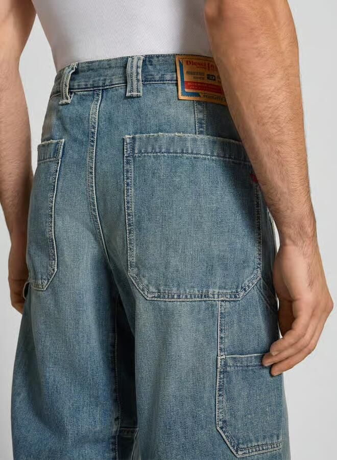 Diesel Wide fit jeans met achterzakken